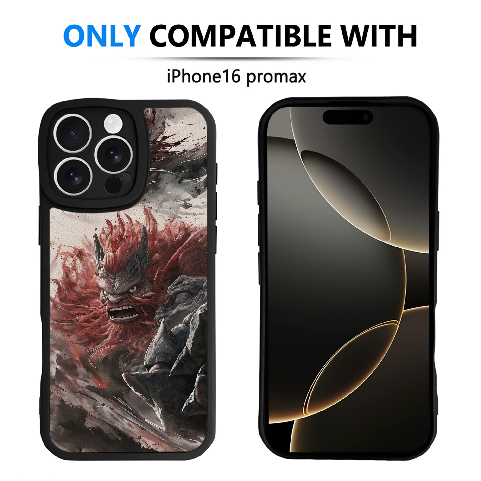 （画像用） Ne Zha 2 ナタ 魔童の大暴れ 【iPhone 16シリーズ対応】シリコンスマホケース（レザー調） 材質：シリコン